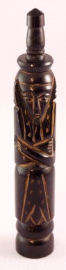 BO11  black bakelite Egyptian perfume bottle